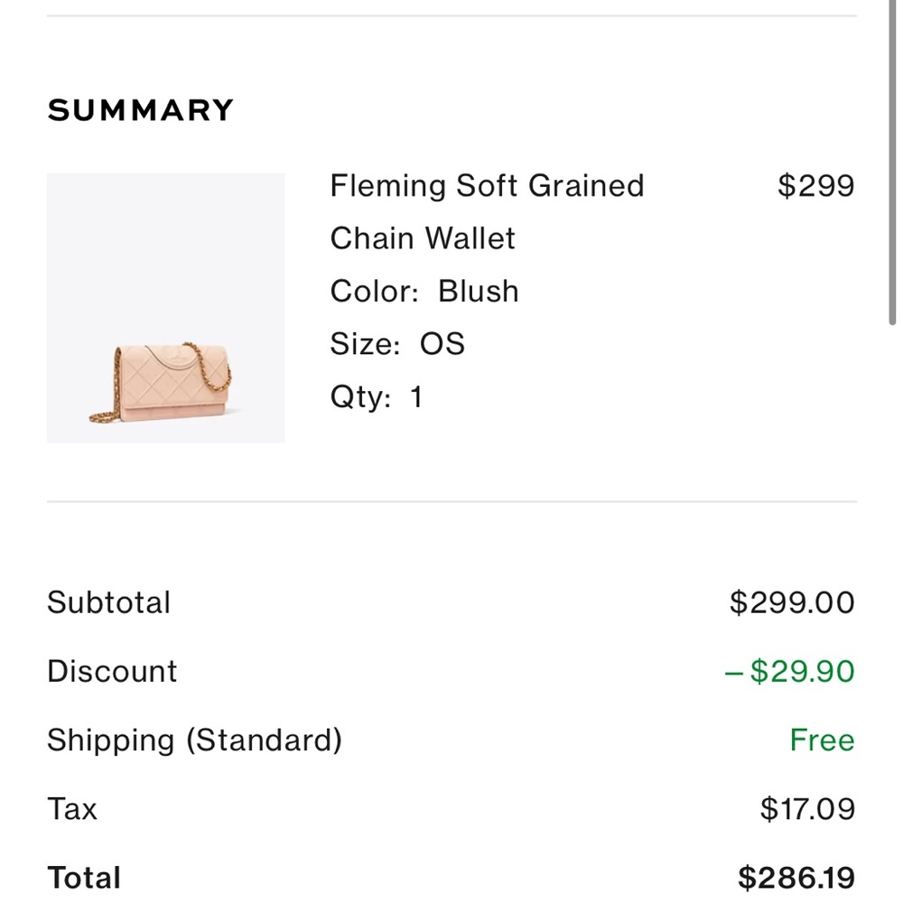 Tory Burch Quilted Crossbody Bag in Light Pink with Chain - LIKE NEW 💕 - Picture 9 of 9